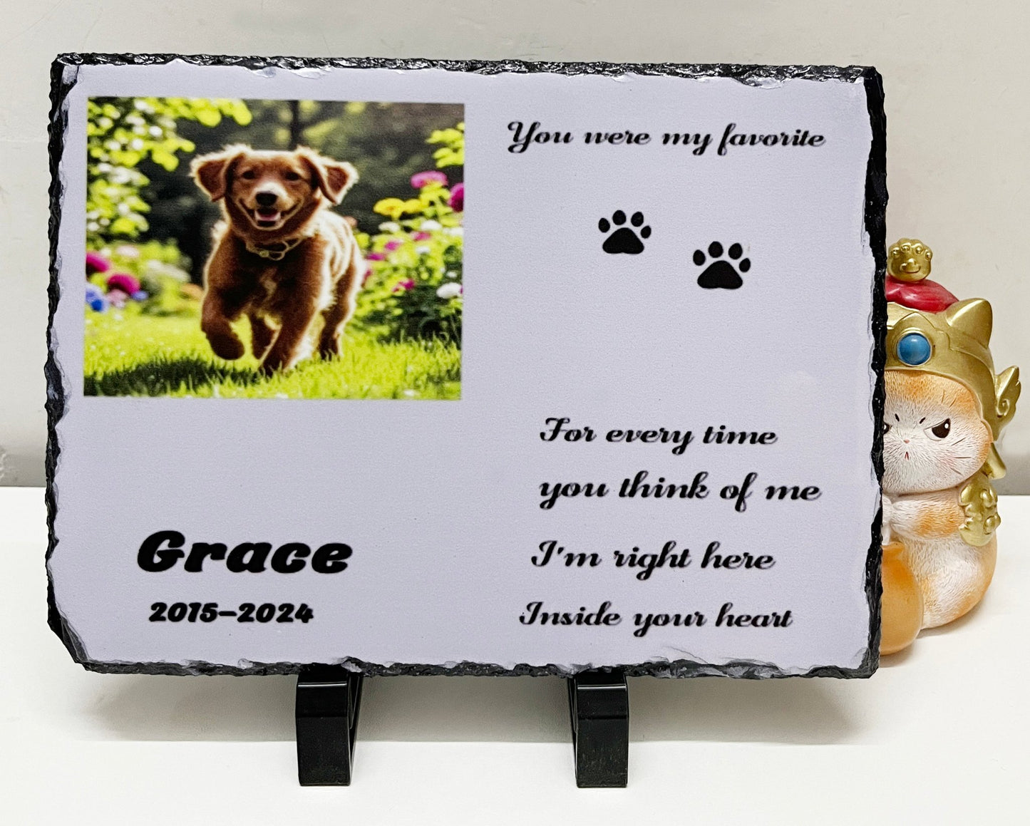 Personalized Pet Memorial Stone - Granite - Have Your Pets Picture