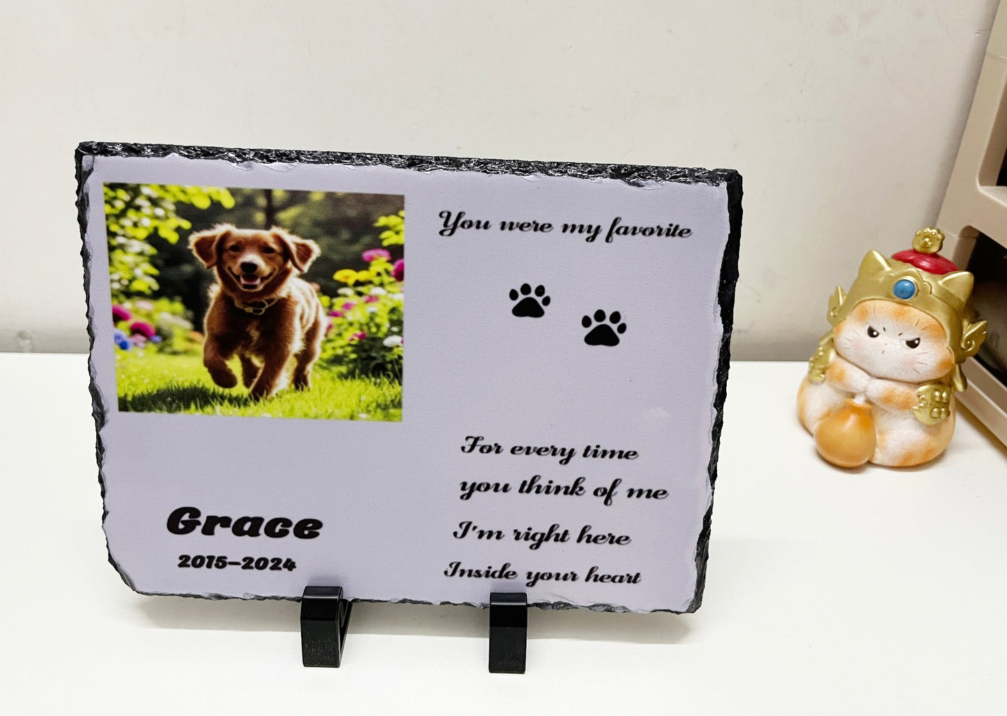 Personalized Pet Memorial Stone - Granite - Have Your Pets Picture