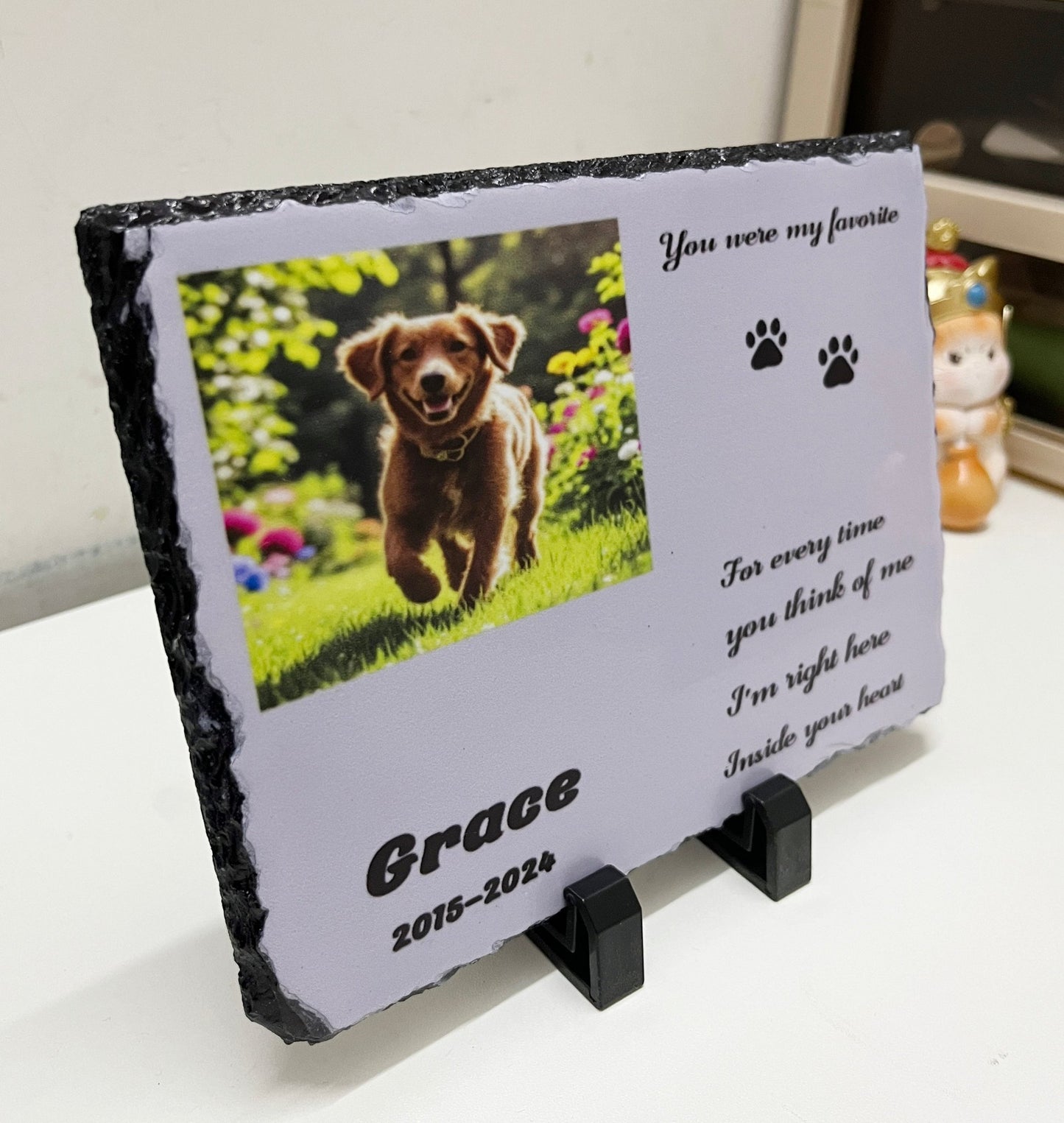 Personalized Pet Memorial Stone - Granite - Have Your Pets Picture